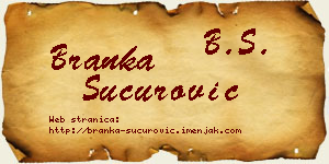 Branka Šućurović vizit kartica